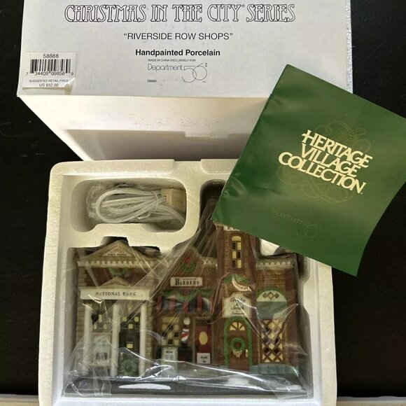 Dept. 56 Christmas In The City Series Riverside Row Shops #58888 Retired NEW - Picture 8 of 8